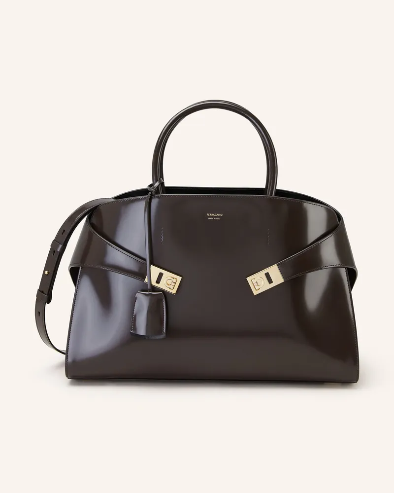 Ferragamo Handtasche HUG VANITY Dunkelbraun