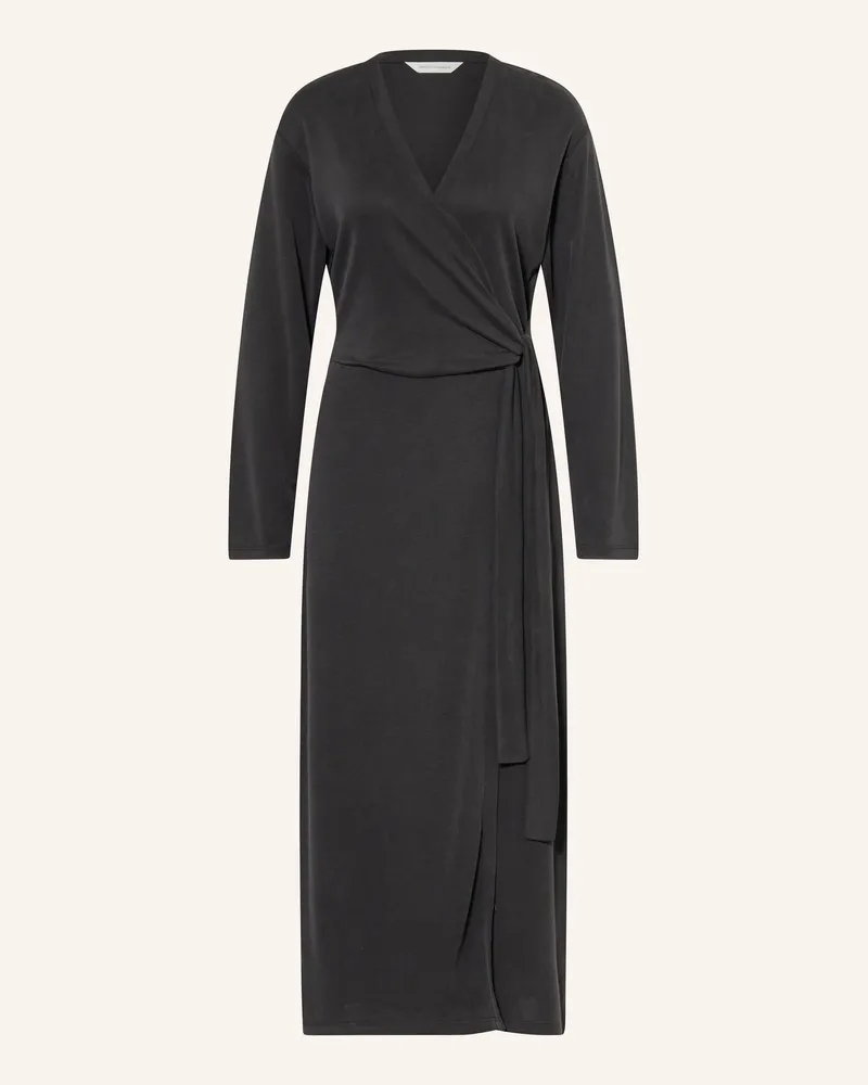 MOSS COPENHAGEN Jerseykleid MSCHADELONA LYNETTE in Wickeloptik Schwarz