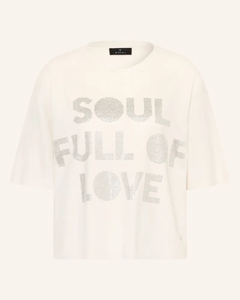 monari T-Shirt mit Schmucksteinen Beige