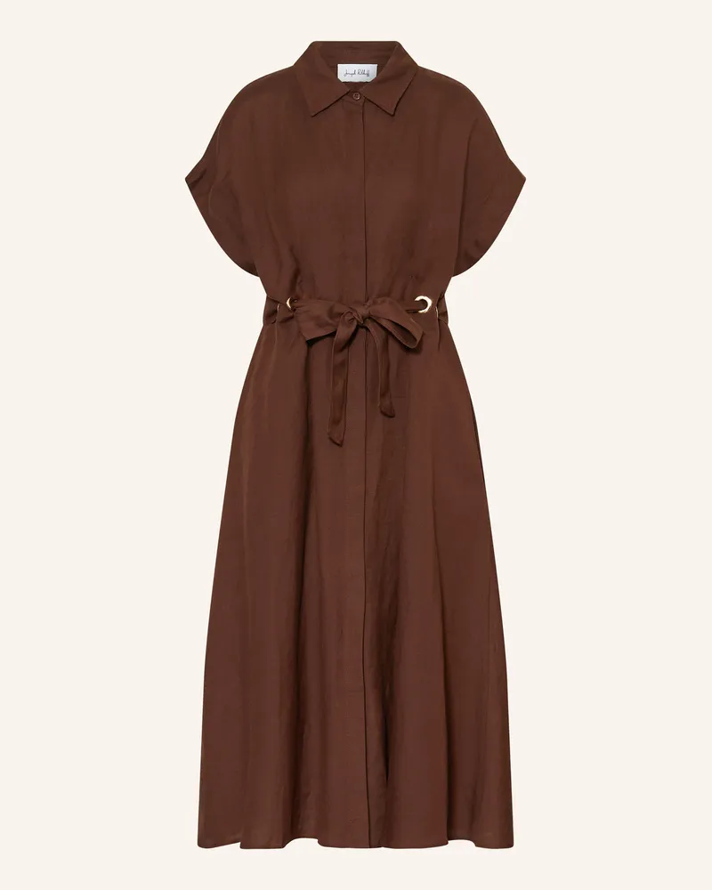 Joseph Ribkoff Hemdblusenkleid Mit Leinen braun Dunkelbraun
