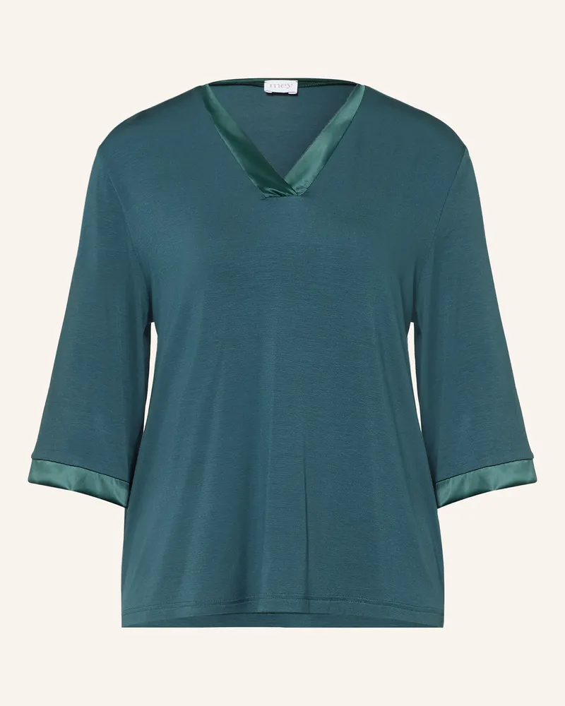 Mey Schlafshirt Serie Pure Chic Mit 3/4-Arm gruen Dunkelgrün