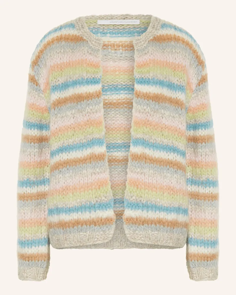 Herzen's Angelegenheit Strickhülle mit Mohair Hellgrau