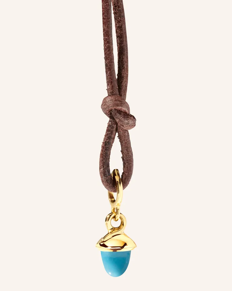 TAMARA COMOLLI Anhänger Pendant Minimikado Turquoise 18k Gelbgold gold Gold