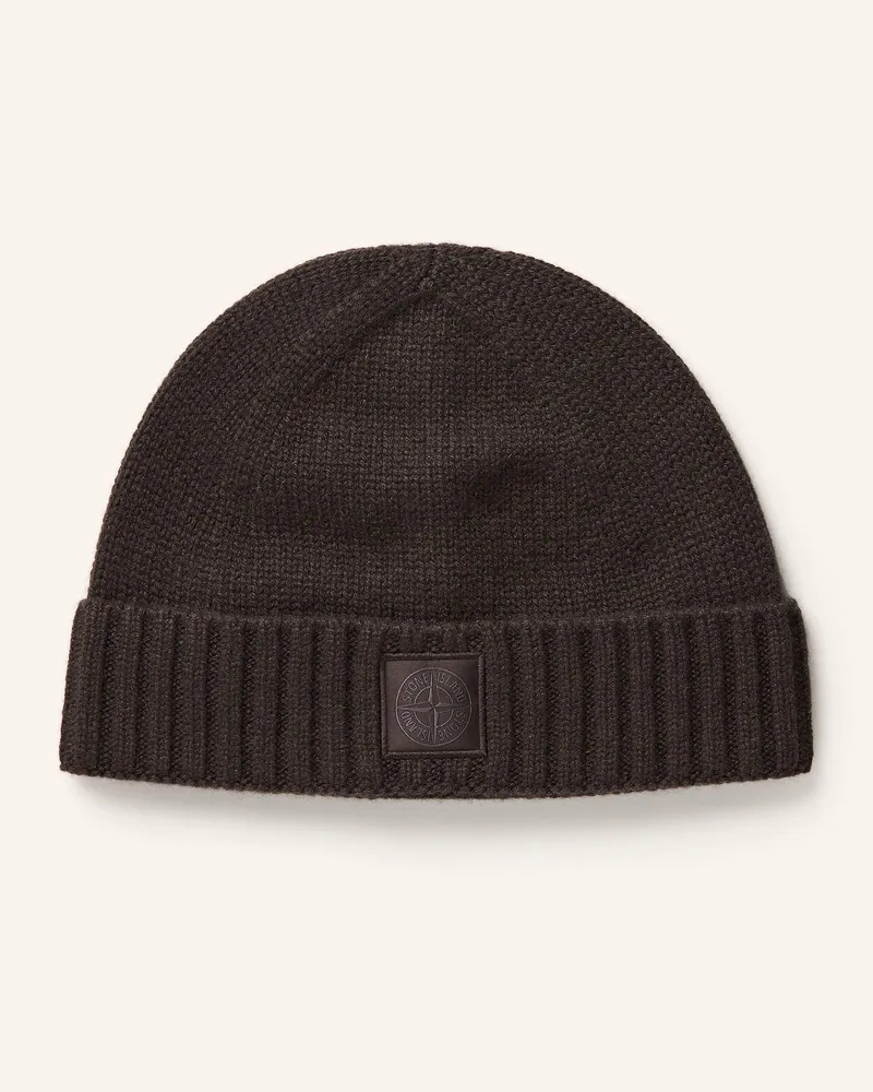 Stone Island Cashmere-Mütze Ghost braun Dunkelbraun