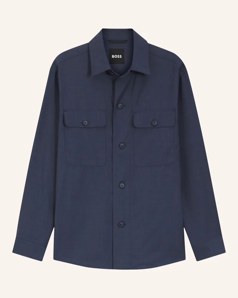 HUGO BOSS Blazer P-Carper-Os-Wg-262 Relaxed Fit blau Blau