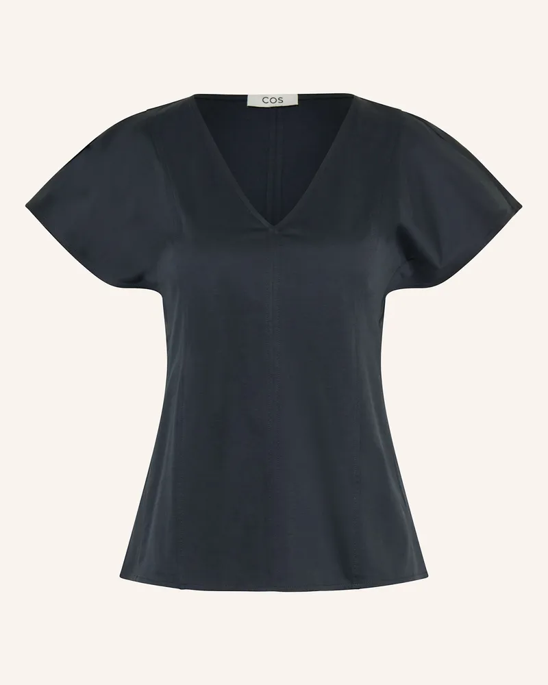 COS T-Shirt mit Volants Dunkelblau