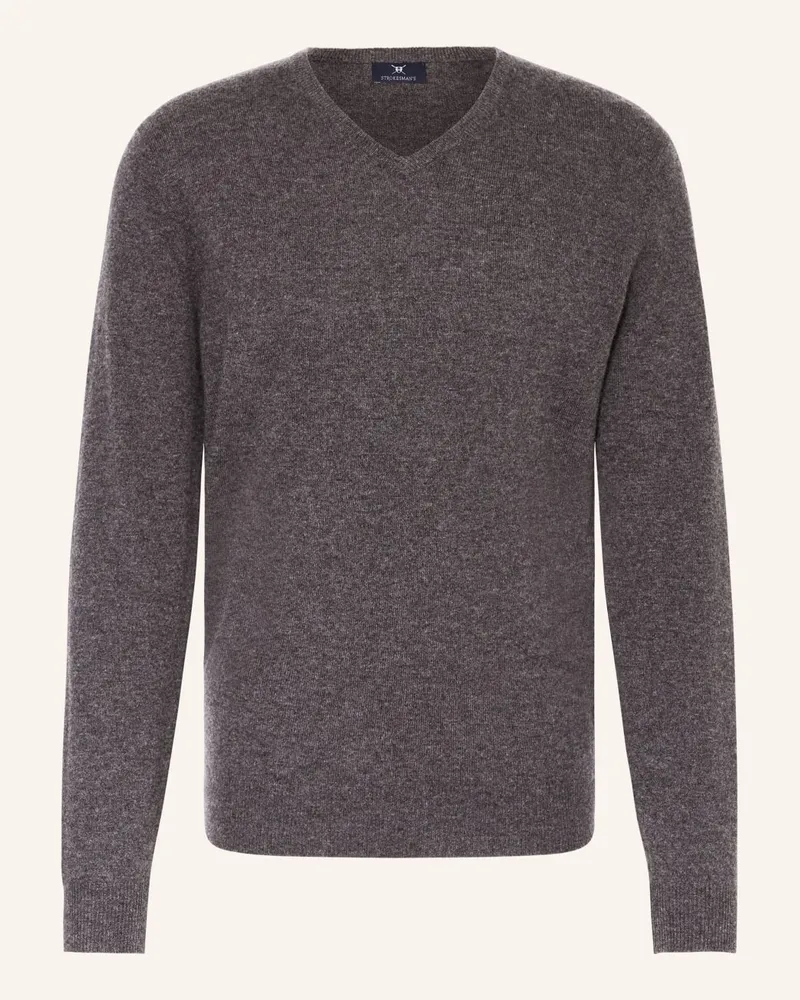 Strokesman's Cashmere-Pullover Grau