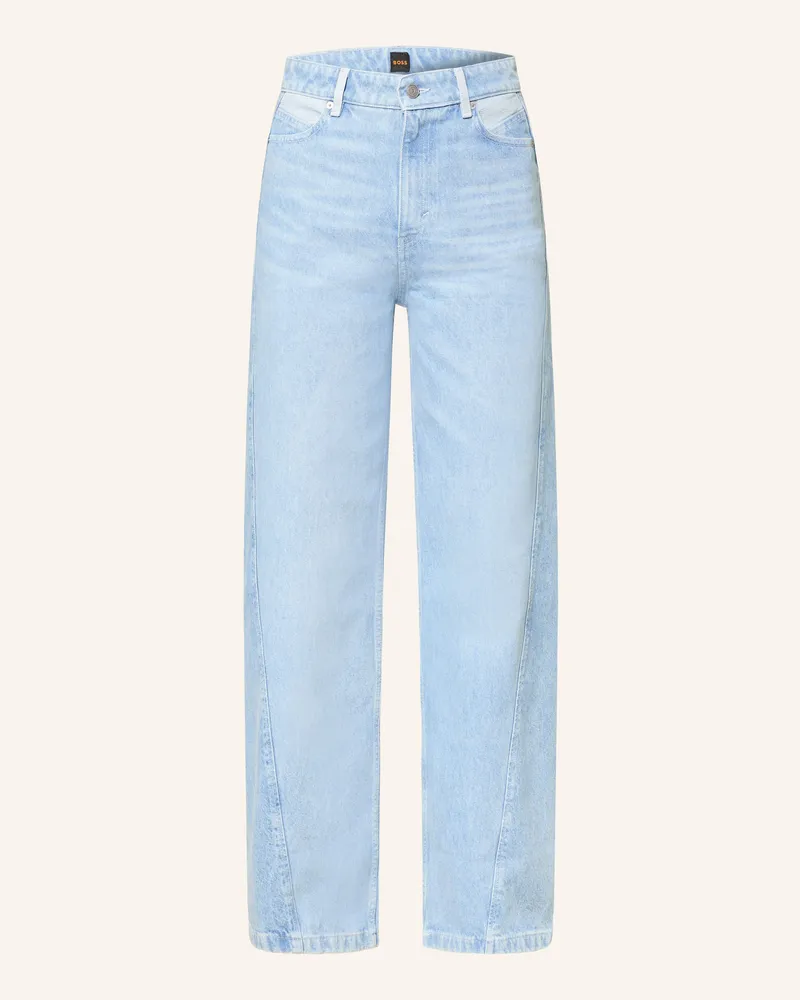HUGO BOSS Wide Leg Jeans Panel blau 436