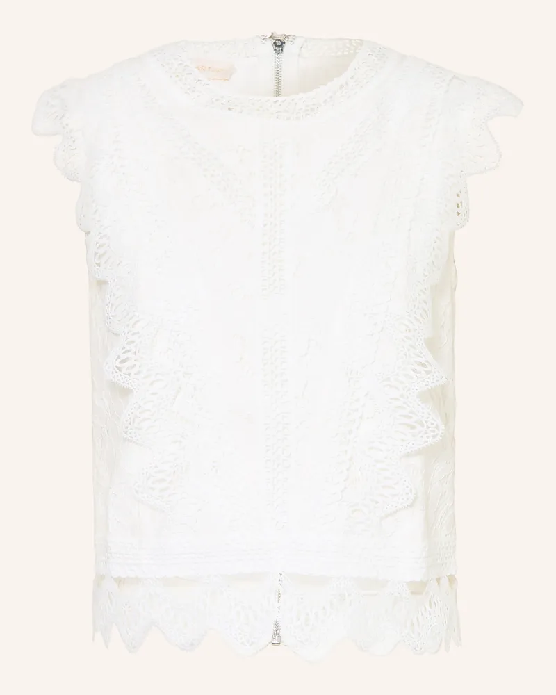 Apart Blusentop Aus Spitze weiss Creme
