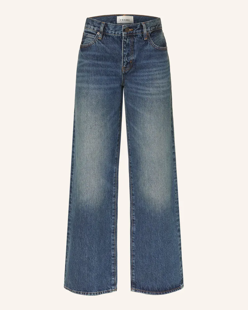 Frame Denim Wide Leg Jeans The Lowkey blau Embr