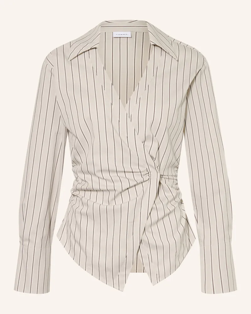 COMMA Wickelbluse beige Hellbraun