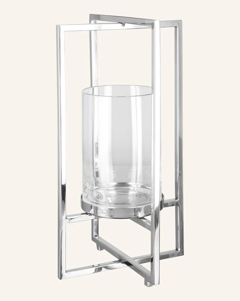 Fink Windlicht mit Glas NORMAN Silber