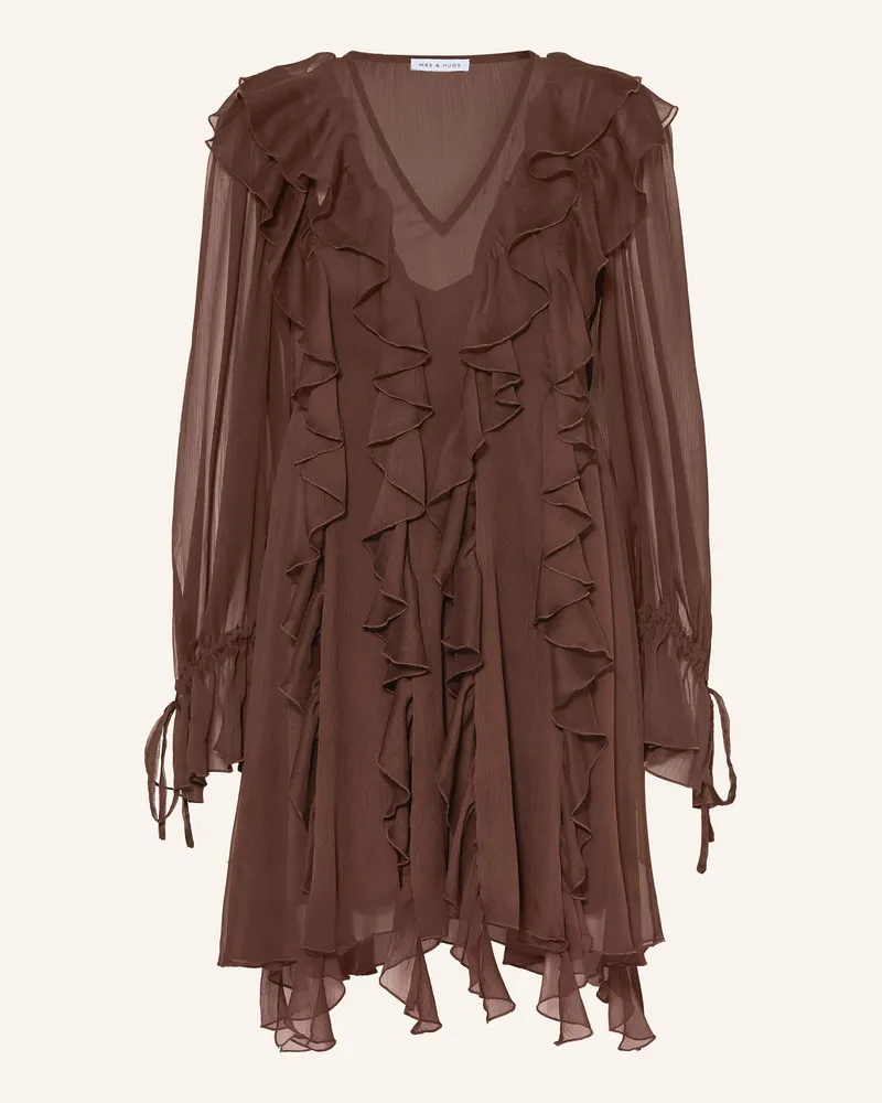 Mrs & HUGS Kleid Mit Volants braun Braun