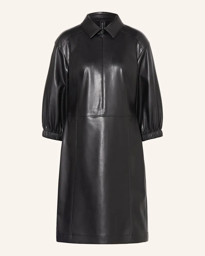 Marc Cain Kleid In Lederoptik Mit 3/4-Arm schwarz 900