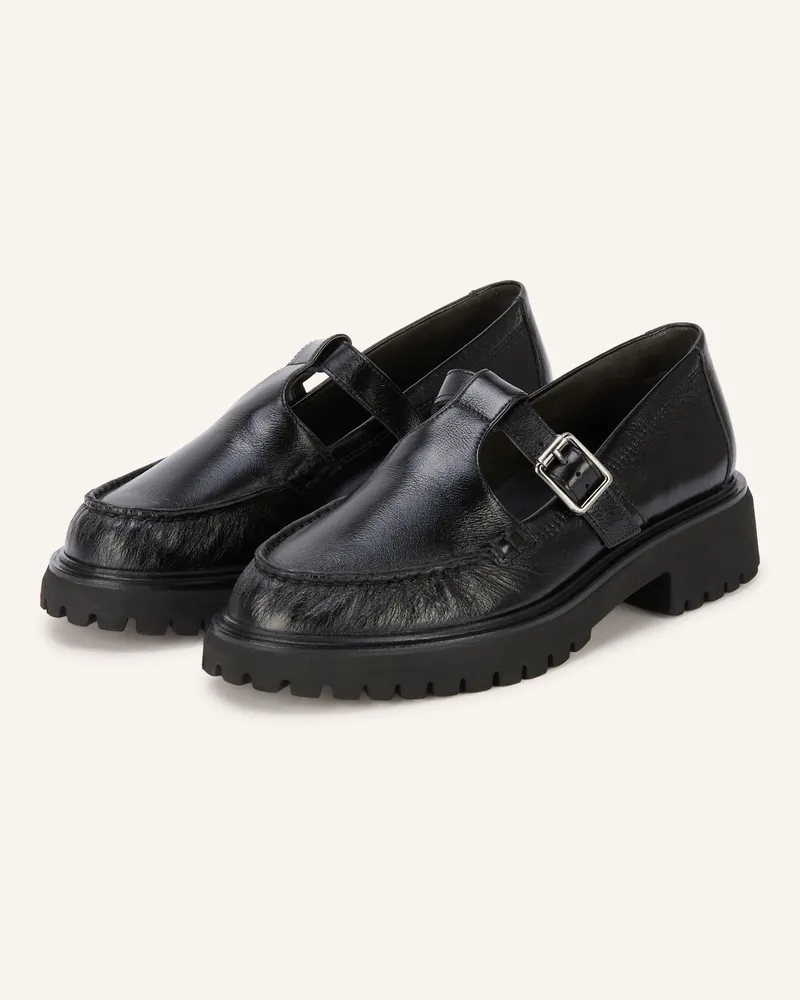 paul green Loafer schwarz Schwarz