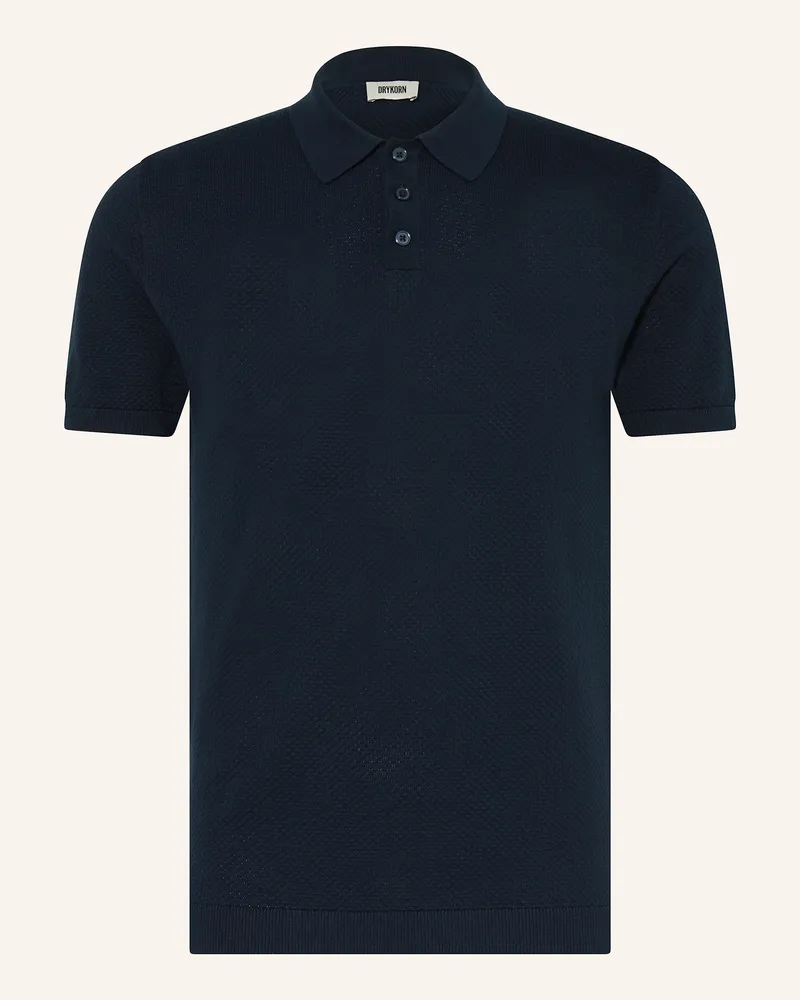 Drykorn Strick-Poloshirt TRITON Regular Fit Dunkelblau