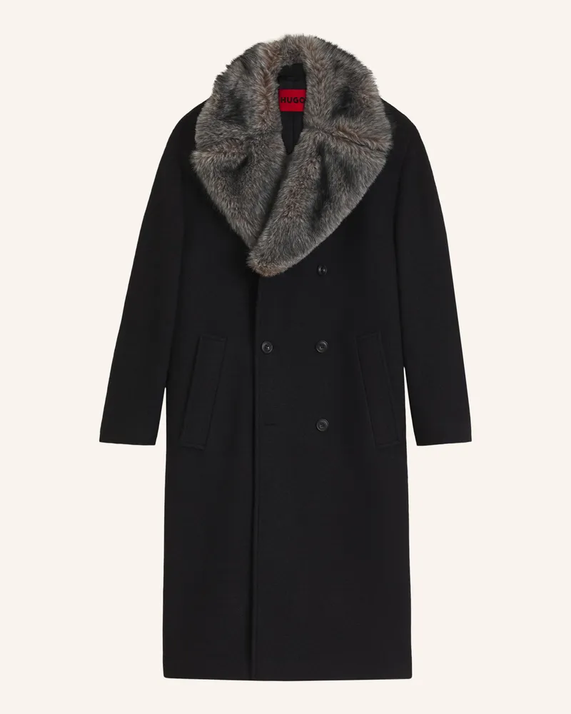 HUGO BOSS Mantel Macario2631_In Regular Fit schwarz Schwarz