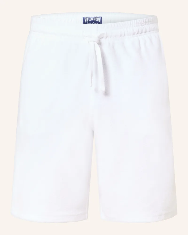 Vilebrequin Frotteeshorts BOLIDE Regular Fit Weiss
