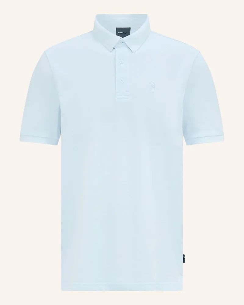 Peak Performance Piqué-Poloshirt Hellblau