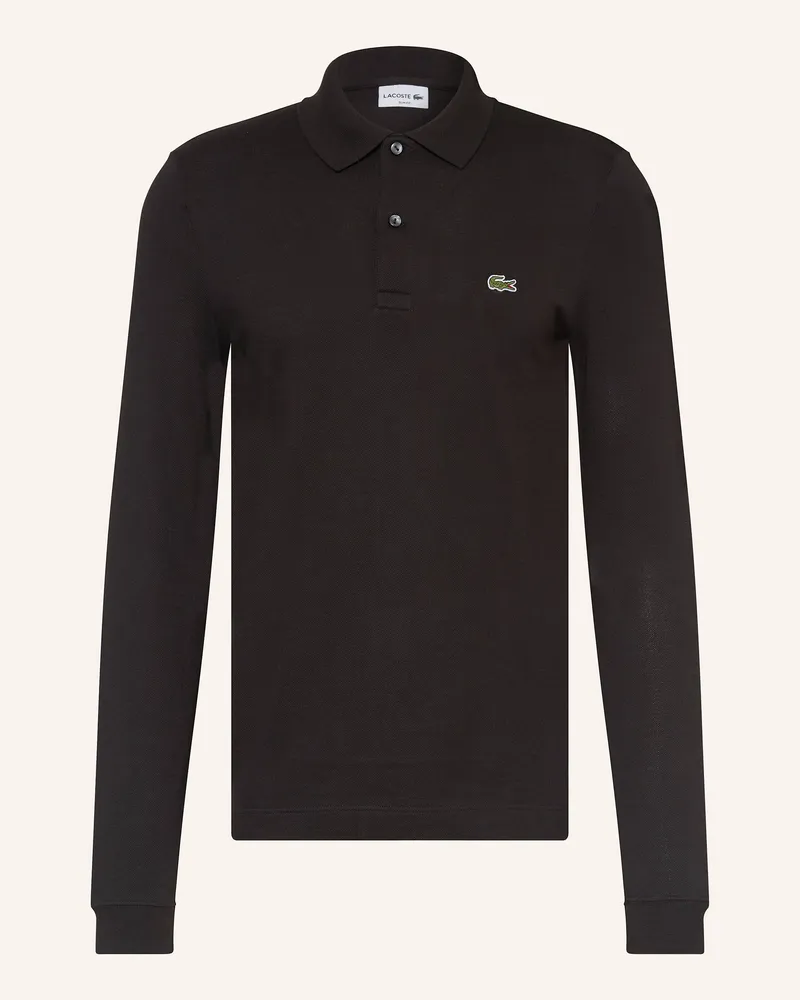 Lacoste Piqué-Poloshirt Slim Fit Schwarz
