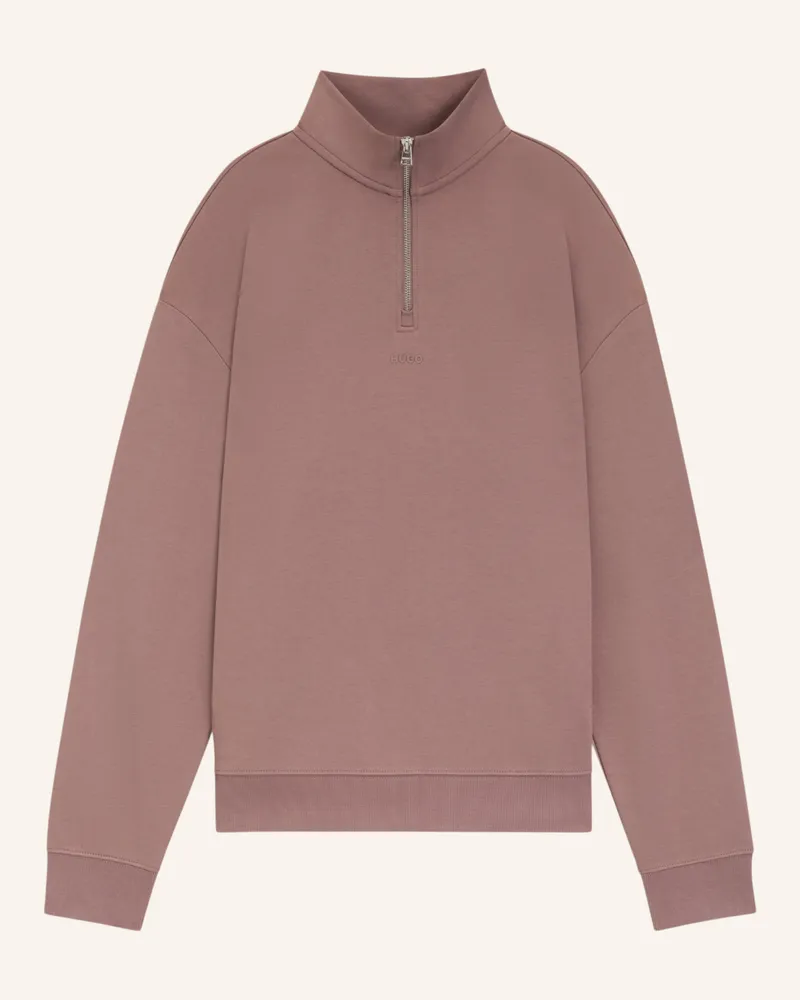 HUGO BOSS Sweat-Troyer Durty braun Hellbraun