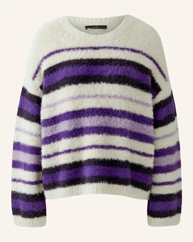 Oui  Pullover weiss Lila