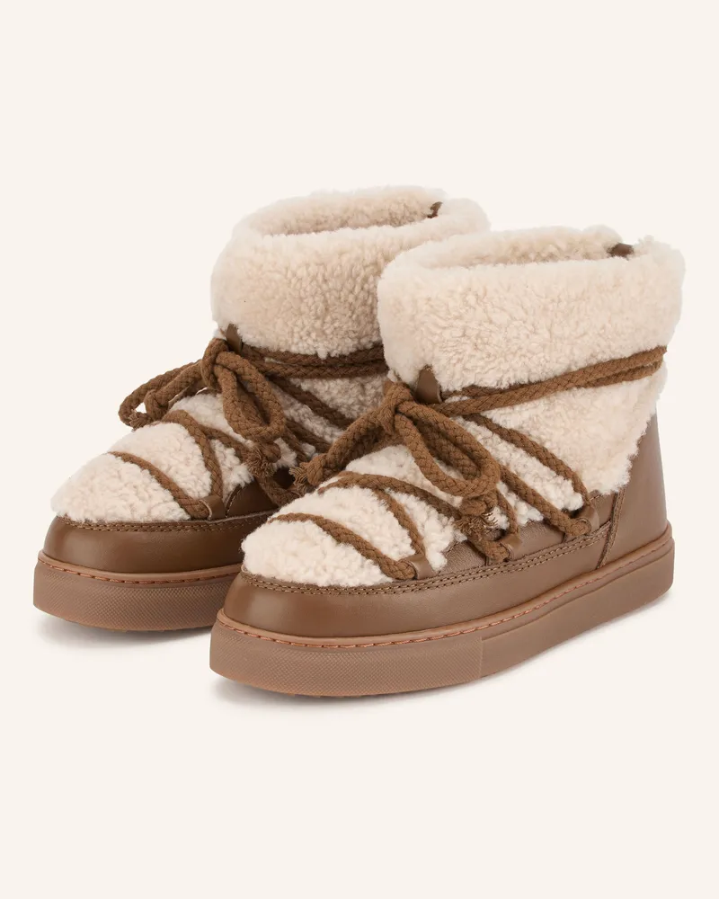 INUIKII Schnürboots Curly braun Braun
