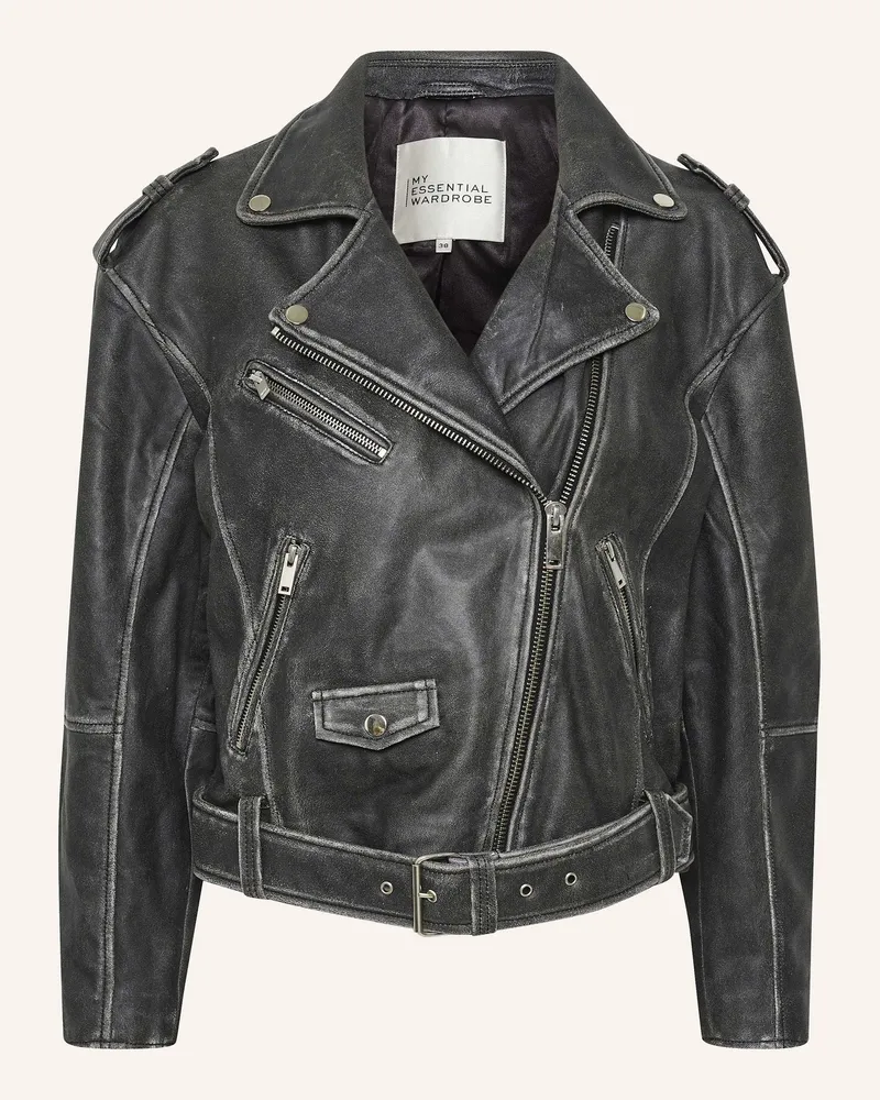 My Essential Wardrobe Lederjacke Gilo grau Grau
