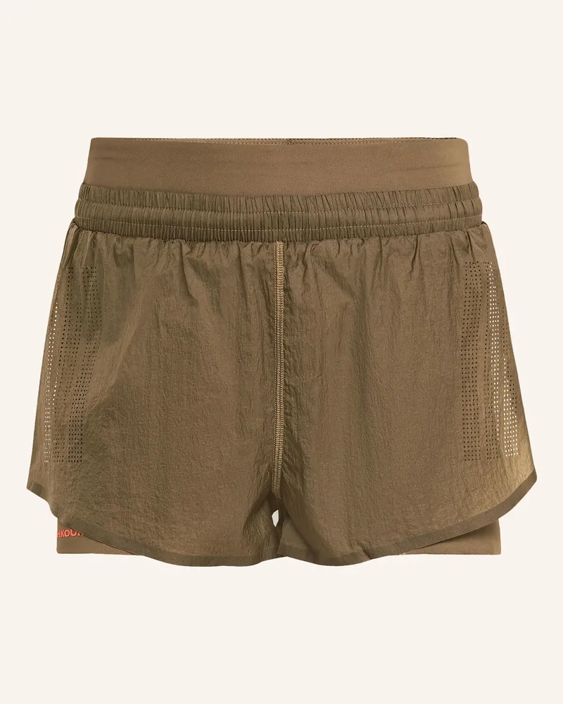 adidas 2-In-1-Laufshorts adi365 Hermanos Koumori braun Oliv