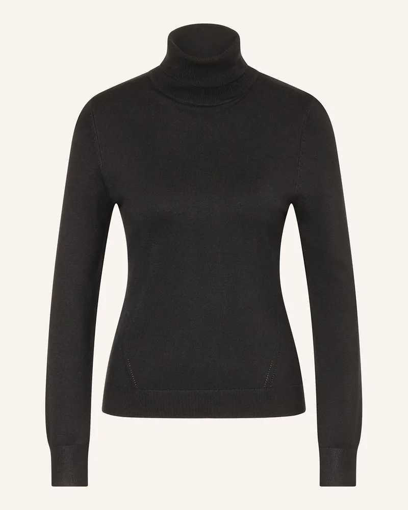 COMMA Rollkragen-Pullover Schwarz