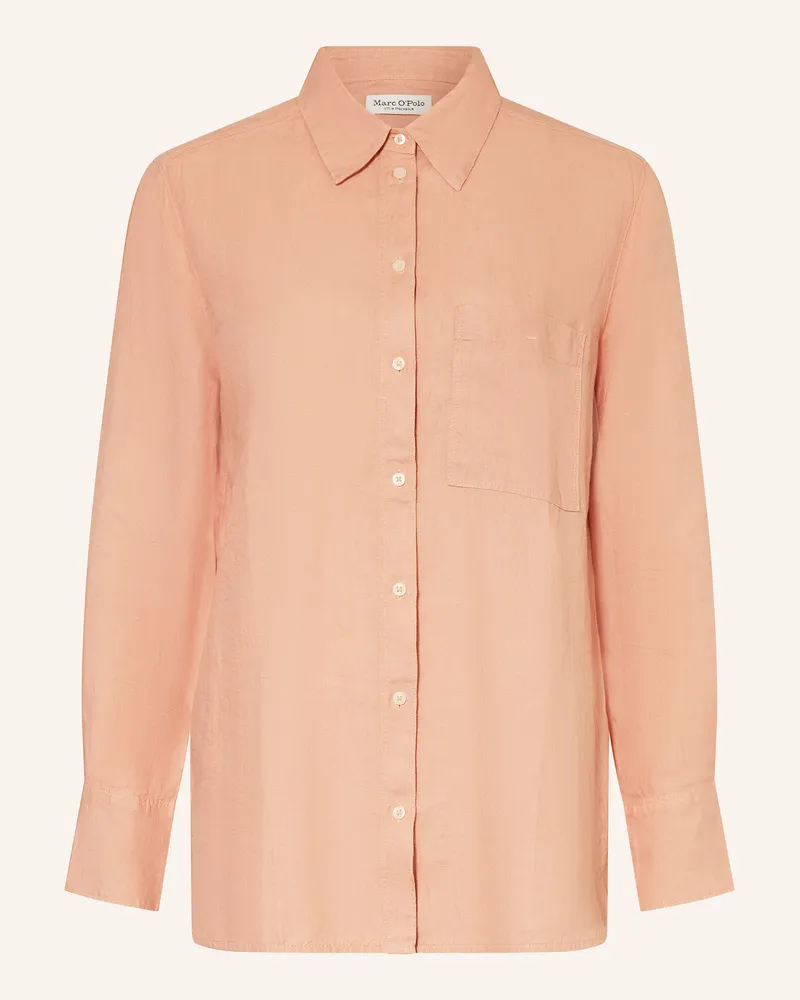 Marc O'Polo Hemdbluse aus Leinen Hellorange