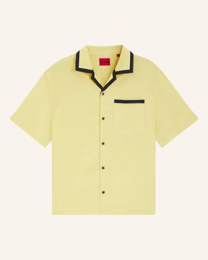 HUGO BOSS Business Hemd Exolino Oversize Fit gelb Gelb