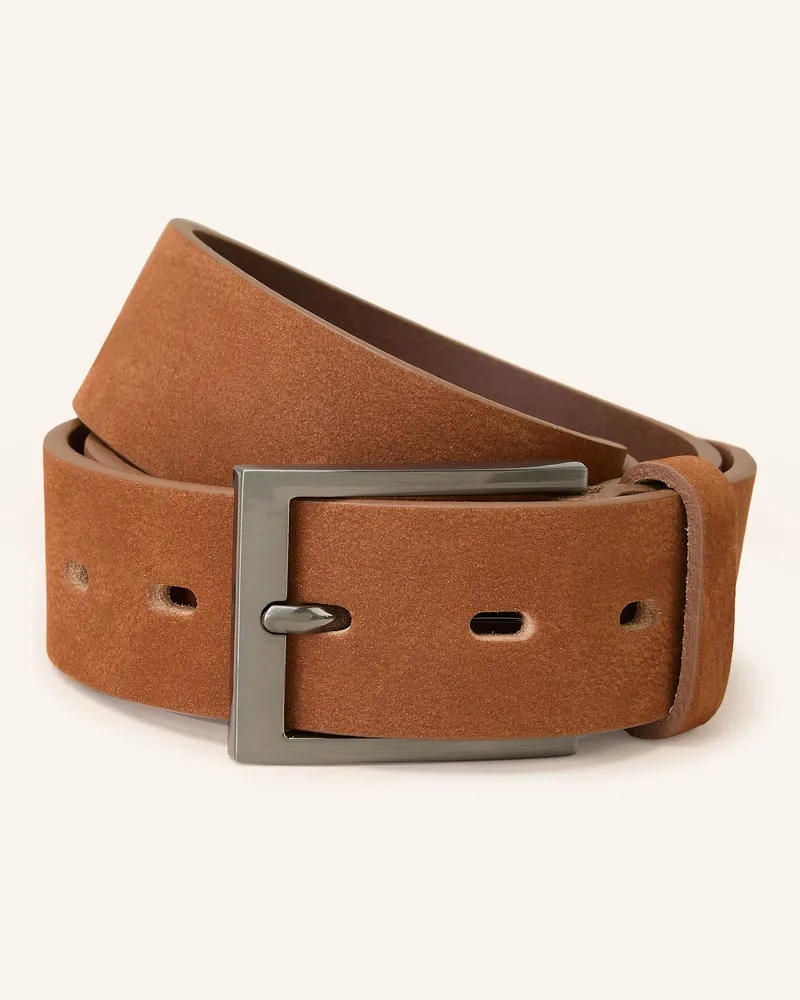 Strokesman's Ledergürtel braun Cognac