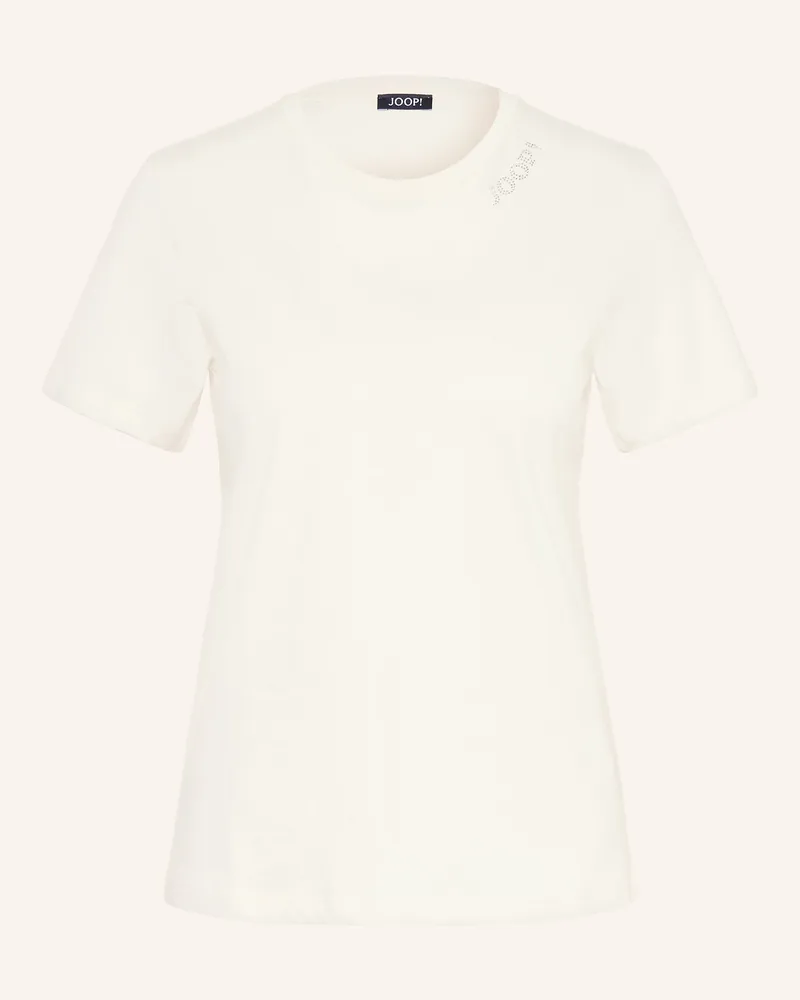 JOOP! T-Shirt mit Schmucksteinen Creme