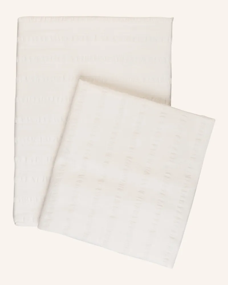 elegante Bettwäsche blau Creme