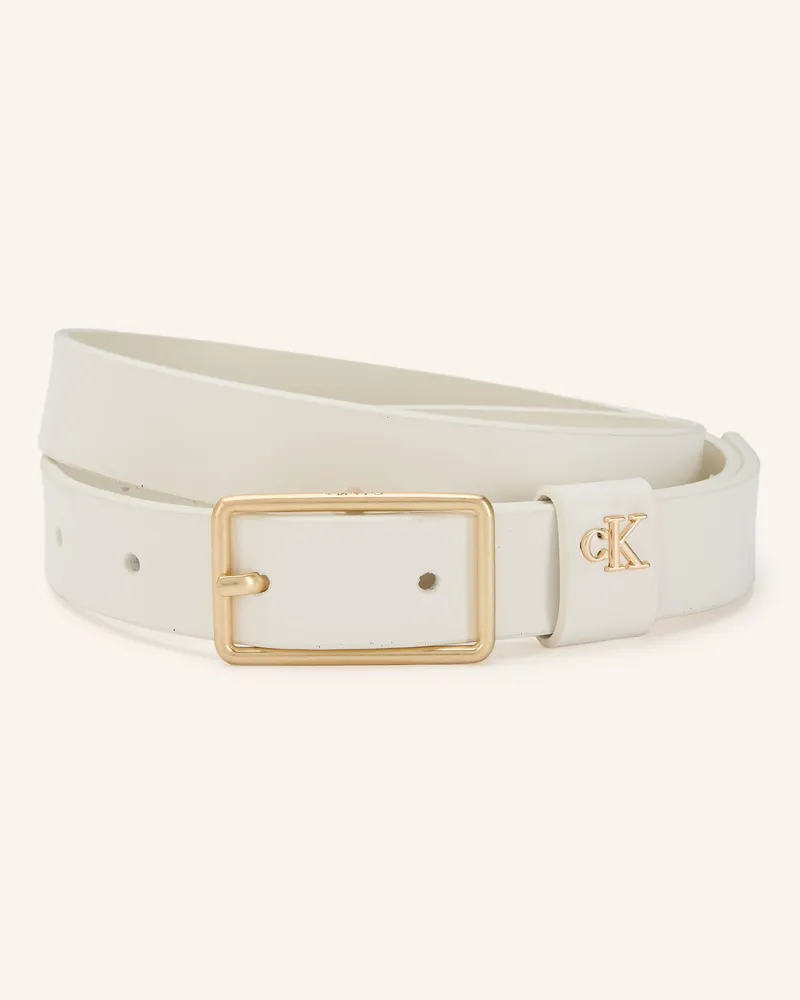 Calvin Klein Ledergürtel weiss Weiss