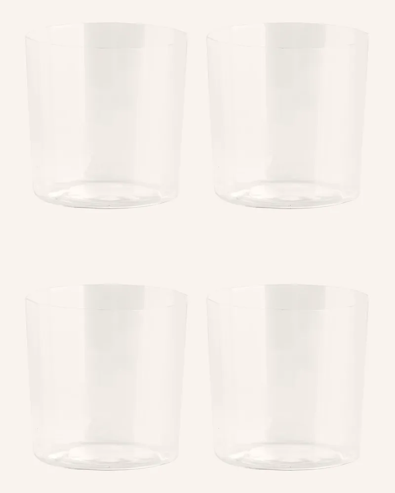 Hay 4er-Set Trinkgläser Angle transparent Weiss
