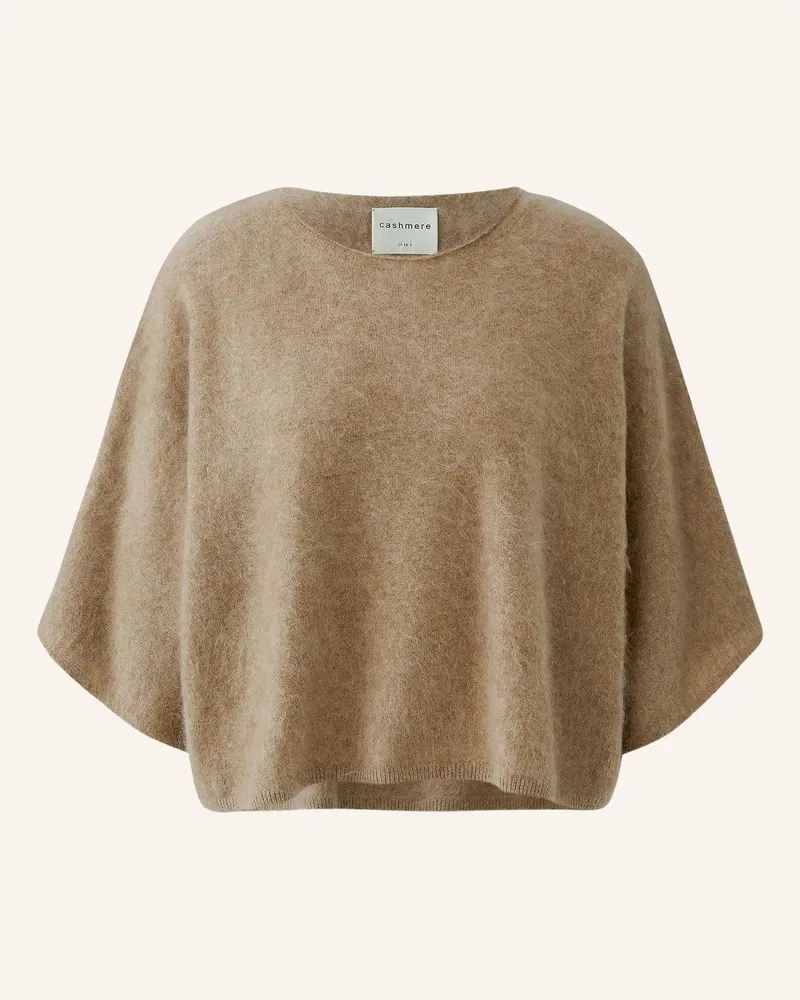 Oui  Cashmere-Pullover Mit 3/4-Arm beige Beige
