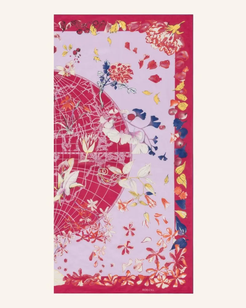 Roeckl Tuch Blooming Atlas rosa Rosa