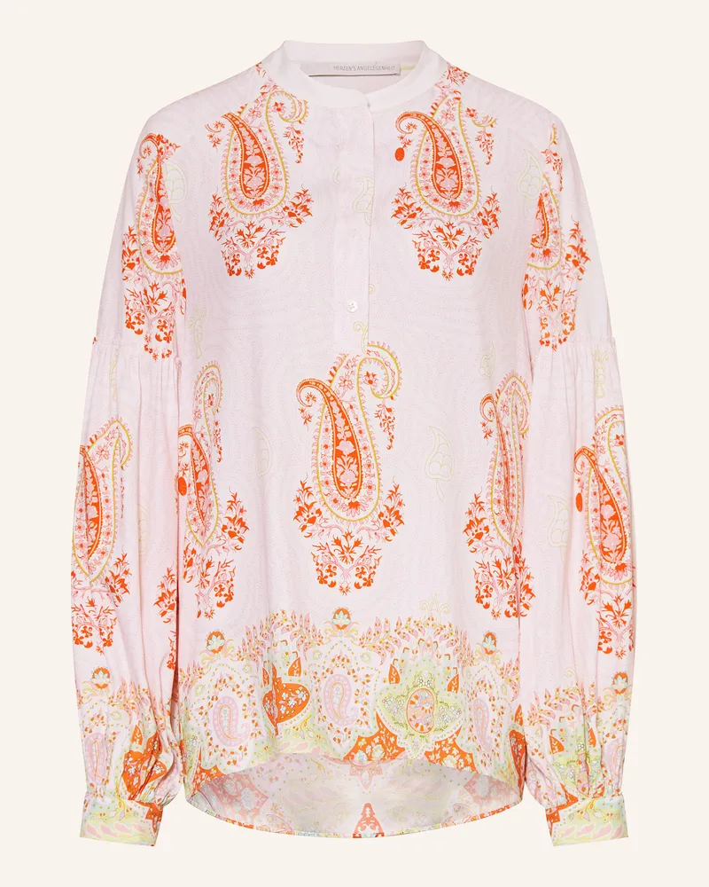 Herzen's Angelegenheit Blusenshirt aus Seide mit Rüschen Pink