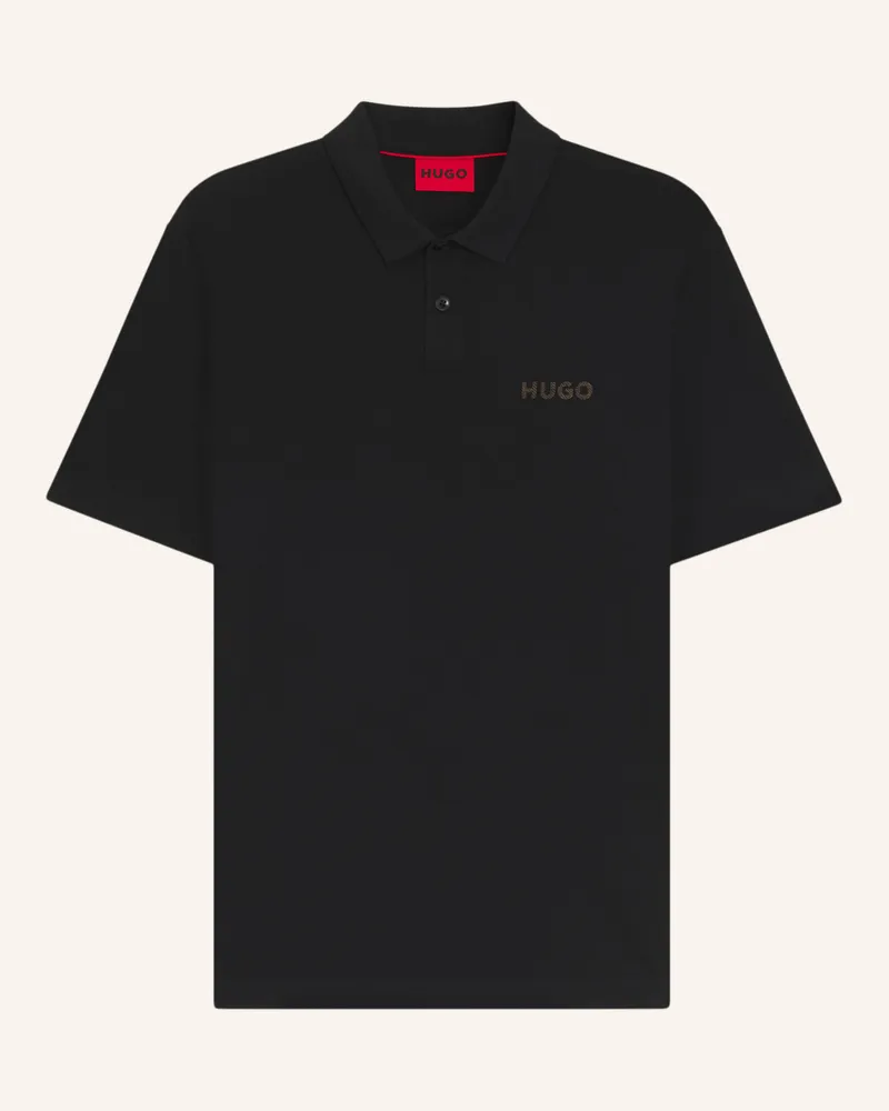 HUGO BOSS Poloshirt DIRLMERE Regular Fit Schwarz