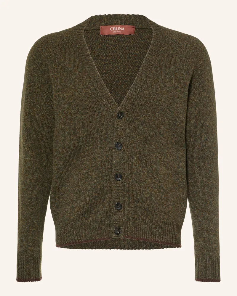 CRUNA Strickjacke Bexley gruen Oliv