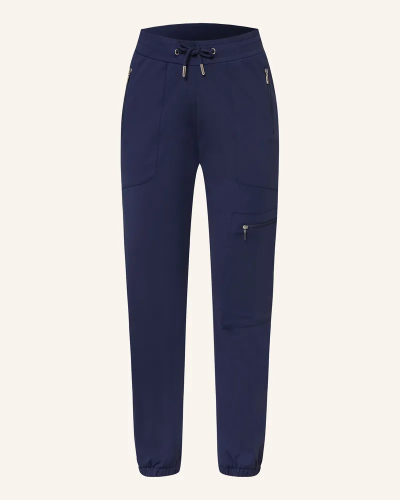 monari Cargohose aus Jersey Dunkelblau