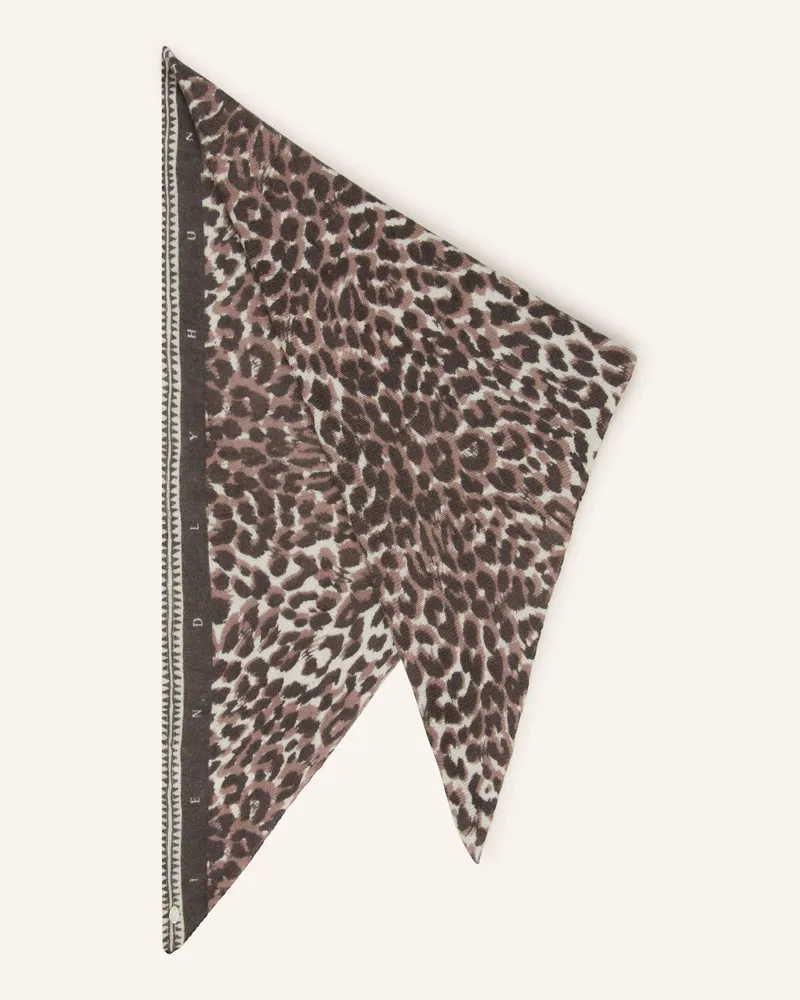 Friendly Hunting Dreieckstuch CHEETAH aus Cashmere Ecru