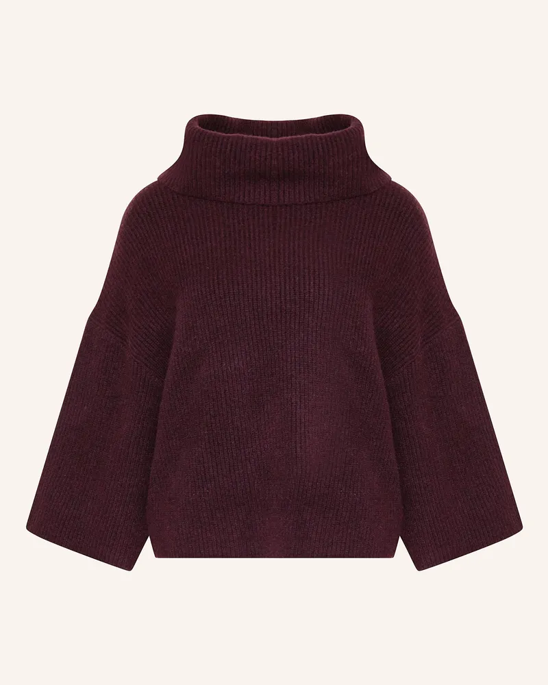 COMMA Rollkragenpullover Dunkelrot