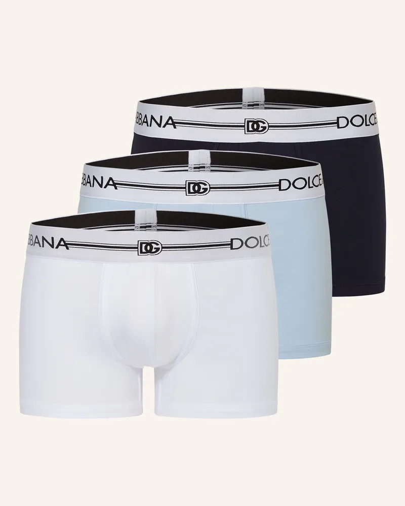 Dolce & Gabbana 3er-Pack Boxershorts Weiss