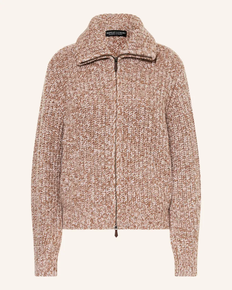 Repeat Strickjacke Mit Cashmere braun Braun