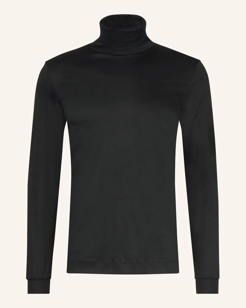 van Laack Rollkragenshirt Vl-pelino1-Xx schwarz Schwarz