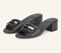 Mules Mit Cut-Outs schwarz