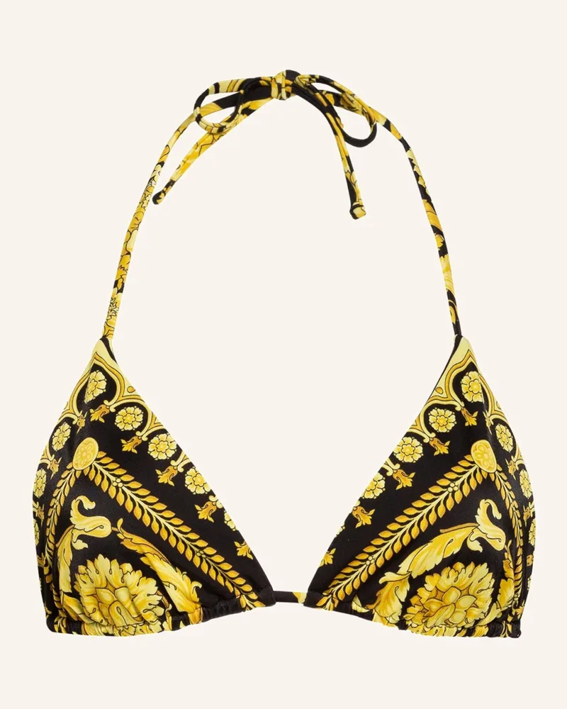 Versace Triangel-Bikini-Top Schwarz